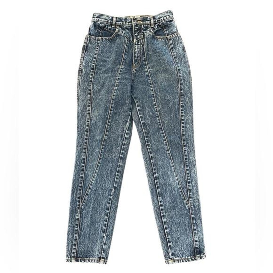 80’s Acid Wash Bow Ankle Jeans main image 0