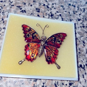 Interpur Vintage Taiwan Brass Butterfly Pin Brooch