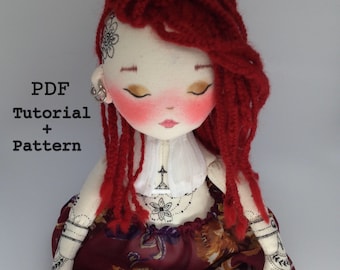 Aromatherapy doll, PDF Tutorial + pattern