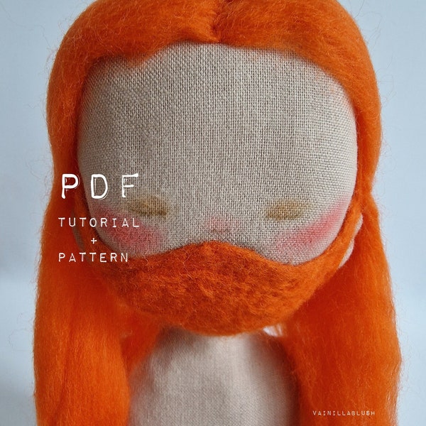 Minimalist doll, PDF Tutorial + Pattern - PDF in English -