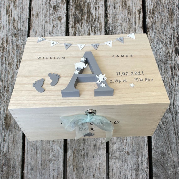 Personalised Baby Keepsake Box New Baby Gift Baby Keepsake Etsy