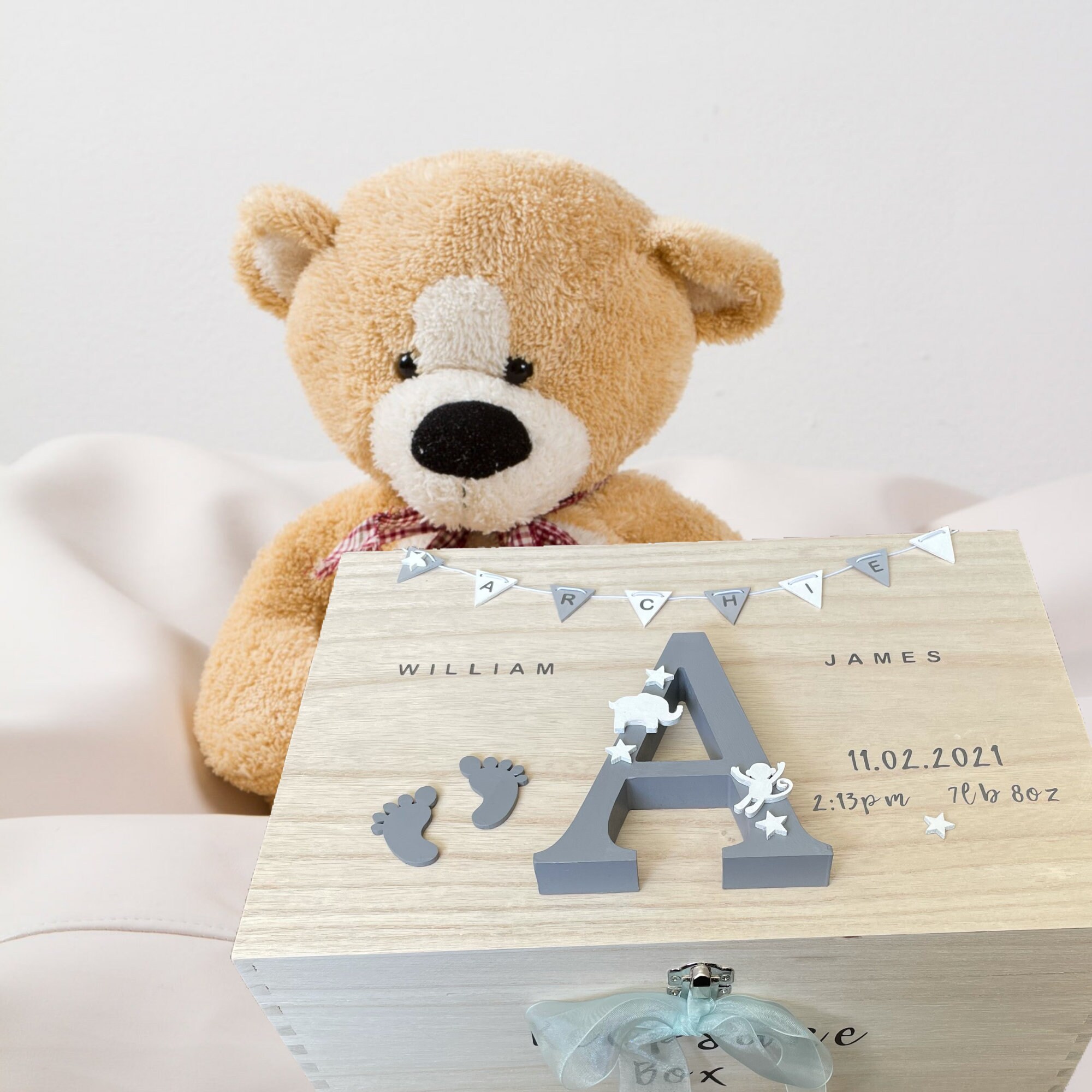 Personalised Baby Keepsake Box New Baby Gift Baby Keepsake Etsy