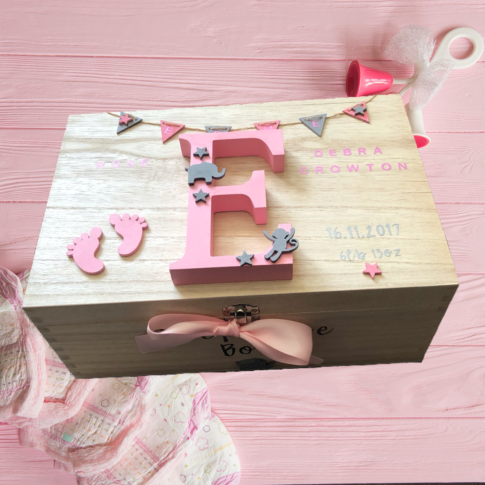 Personalised Baby Keepsake Box New Baby Gift Baby Keepsake Etsy