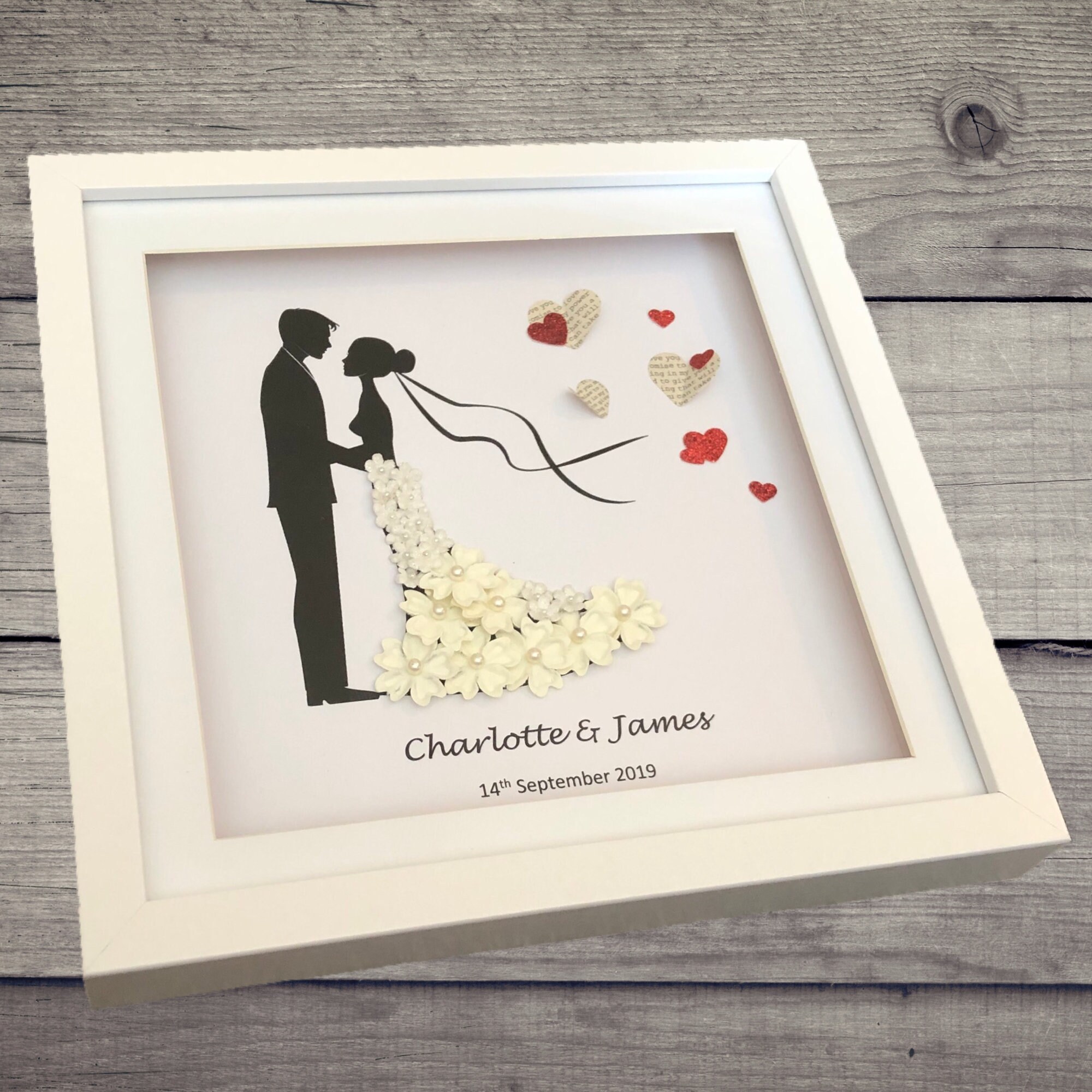 Personalised Wedding Box Frame Personalised Wedding Gift Etsy UK
