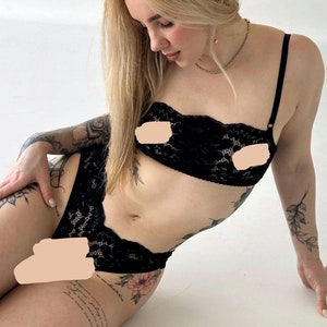 Black lingerie sets classy, lace lingerie, gothic lingerie, sexy lingerie, seductive lingerie, handmade lingerie.