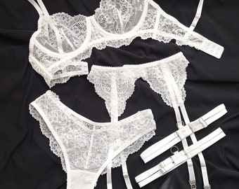 Bridal Underwear Gift - Transparent Lingerie Set for Wedding Day & Romance