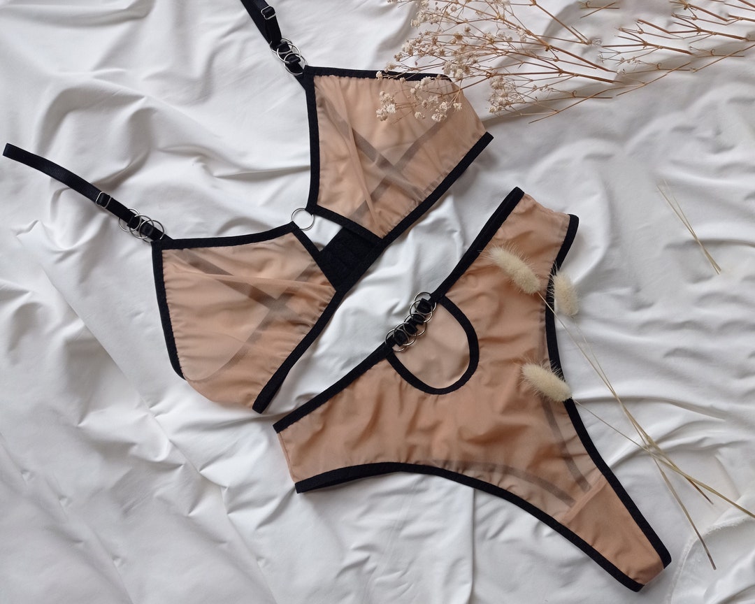 Sheer Top & See Through Panties Sheer Lingerie Plus Size See Through