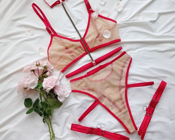 dessous ultra sexy Ultra Sexy Lingerie, Seductive Lingerie, Sheer Thong, Mesh Bra, See Through  Pantiessheer Mesh Lingerie, Plus Size Lingerie, Gift for Women main image 1