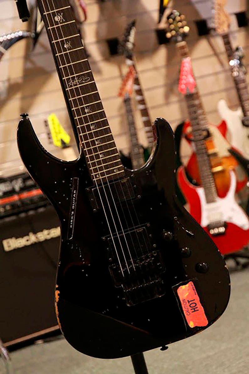 Kirk Hammett guitar stickers Caution HOT vinyl decal ESP KH-2 | Etsy
