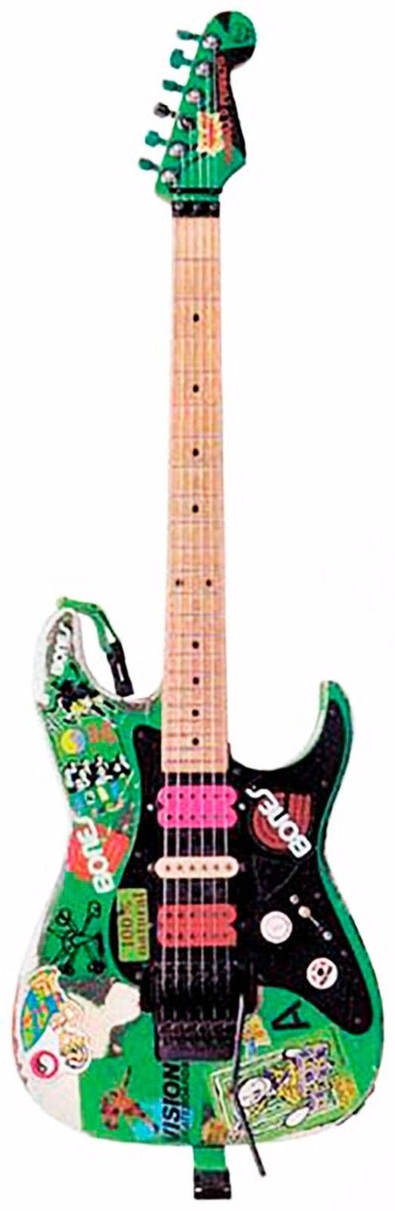 steve vai guitar stickers green meanie charvel vinyl decal