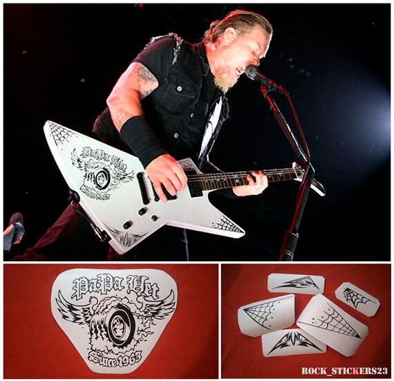Gitarre Aufkleber James Hetfield Papa Het Vinyl Aufkleber Set Etsy