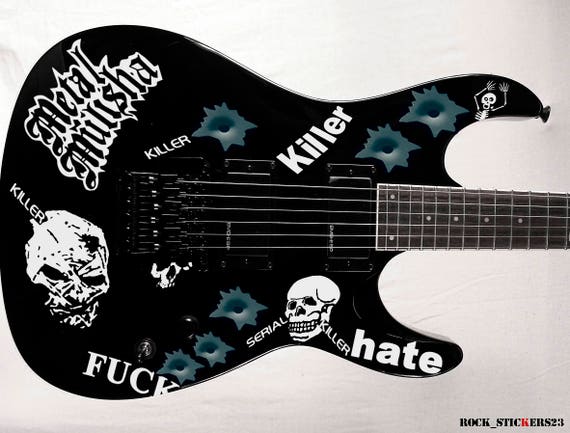 Killer Guitar Stickers Vinyl Jeff Hanneman Signature Esp Decal Etsy