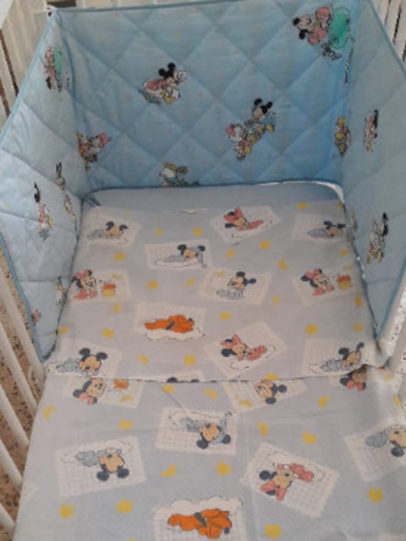Lit Chambre De Bebe Tour De Lit Bebe Drap Bebe Mickey Etsy France