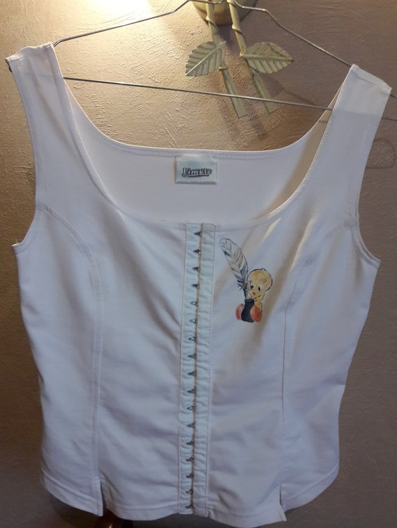 white corset bustier