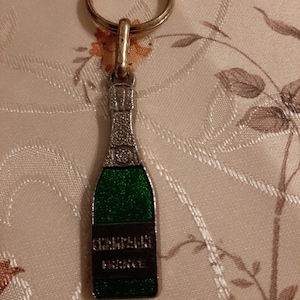 Vintage Chereau-Lamblot champagne key ring, France Reims champagne, 1960s.