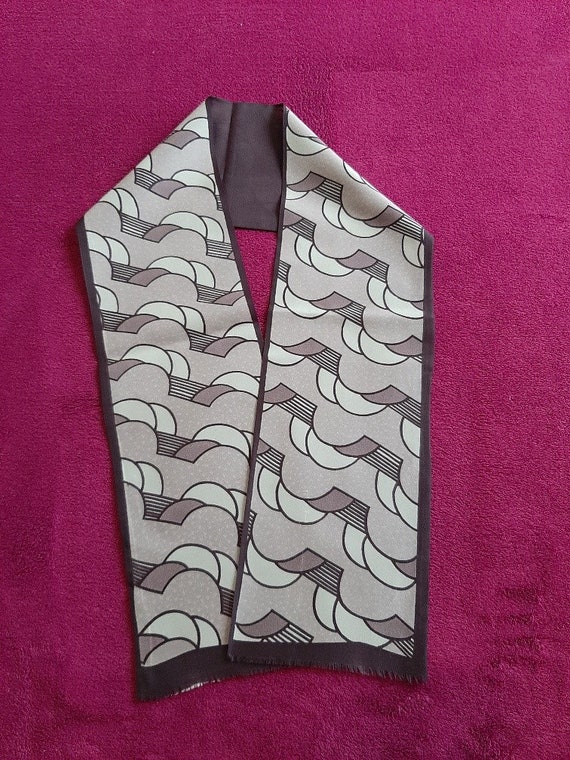 Foulard soie homme, cravate foulard soie homme costume, vintage 90. -   France