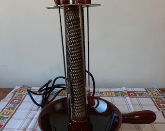 Barbecue grill, vertical electric skewer grill, skewer device, vintage from the 80s.