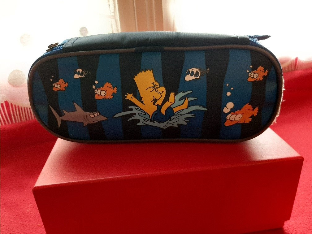 Trousse à Crayons, Trousse d'écolier, Scolaire, Les Simpson, The Simpsons, Vintage Années 90.