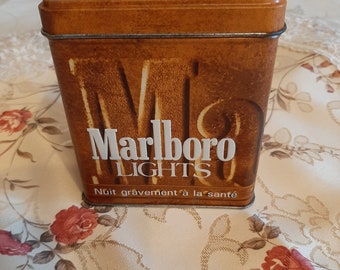 Metal box, advertising cigarette case, Maloboro, vintage 90s