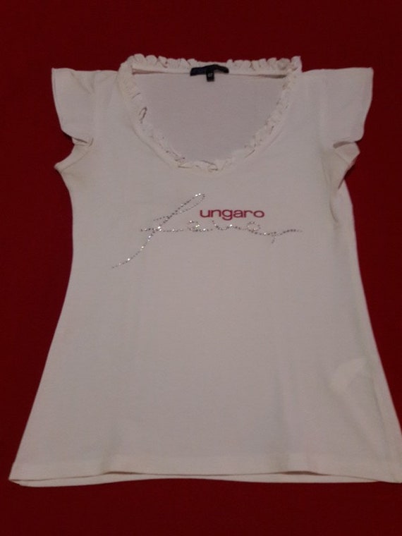 T-shirt Homme Ungaro - Taille M - Blanc Neuf Avec étiquettes - Coupe Regular