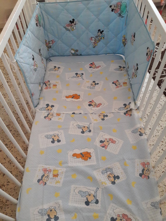 Lit Chambre De Bebe Tour De Lit Bebe Drap Bebe Mickey Etsy