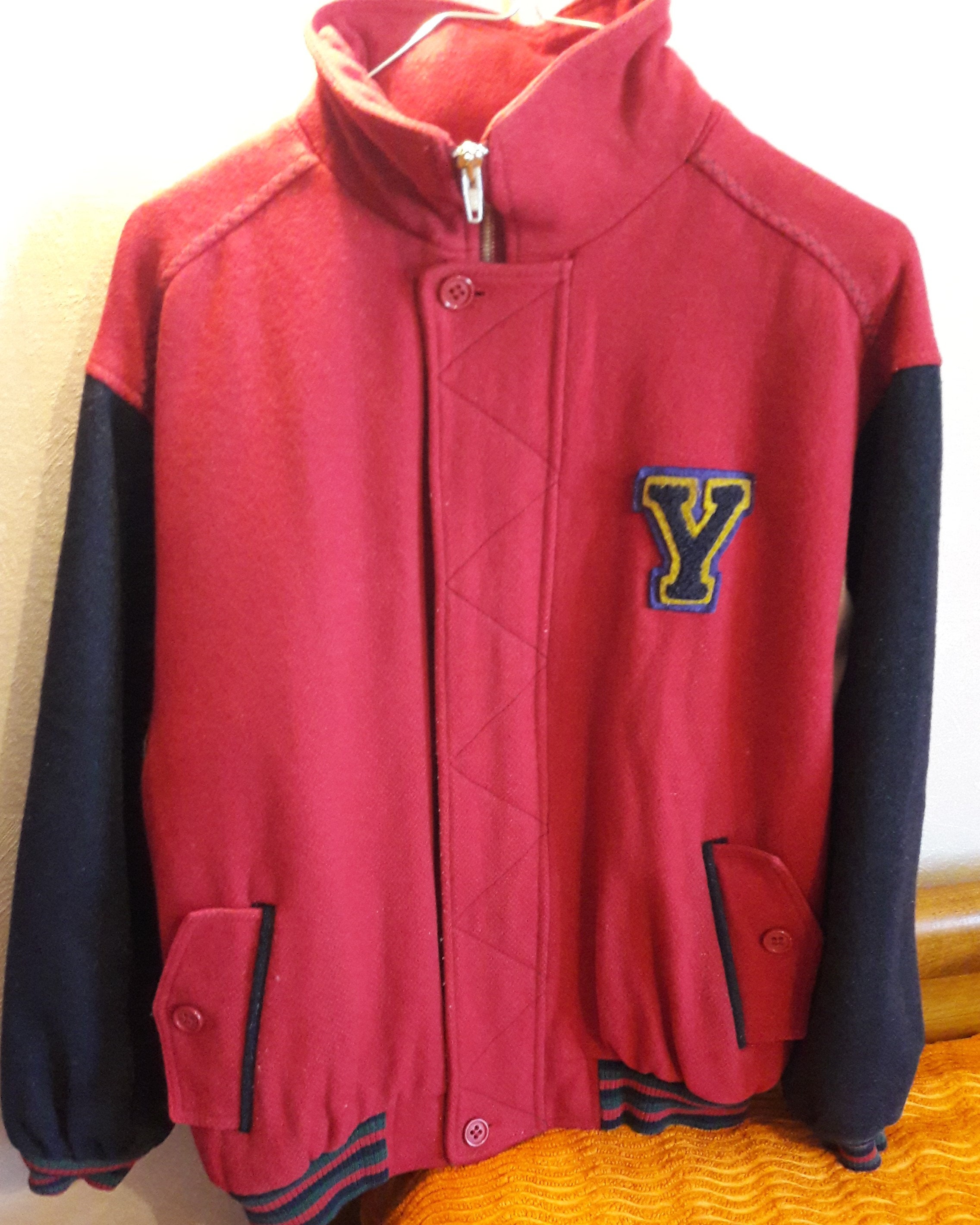 Vintage Wool Bomber, Size 13/14 Years, Crazy Patterns From Vintage Wool Bomber, Size 13/14 Years, Crazy Patterns From
