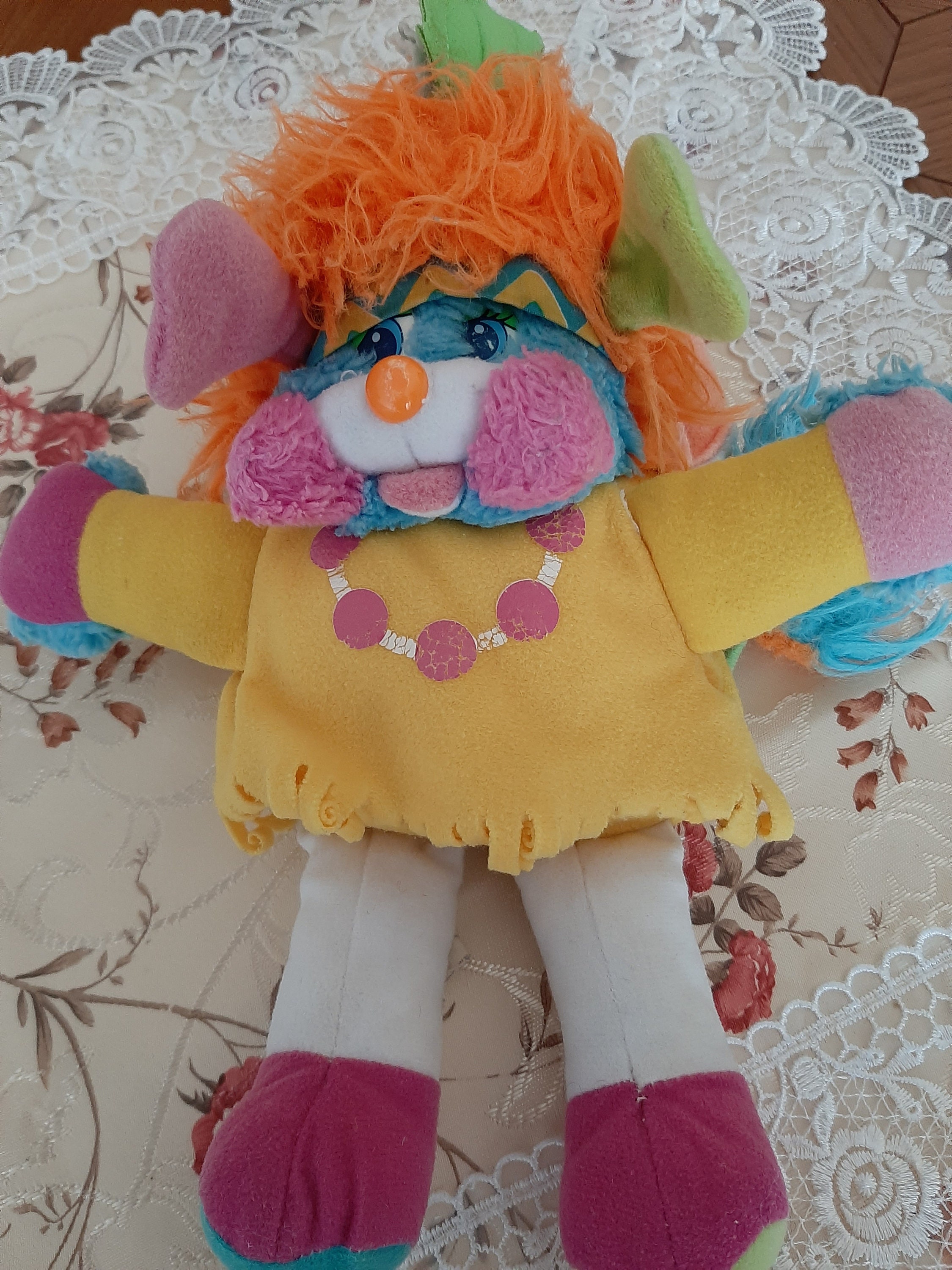 PELUCHE 24CM POPPLES Polochon Pancake Popple Vintage Mattel A-9 no Bisounours EUR 17,99 - FR