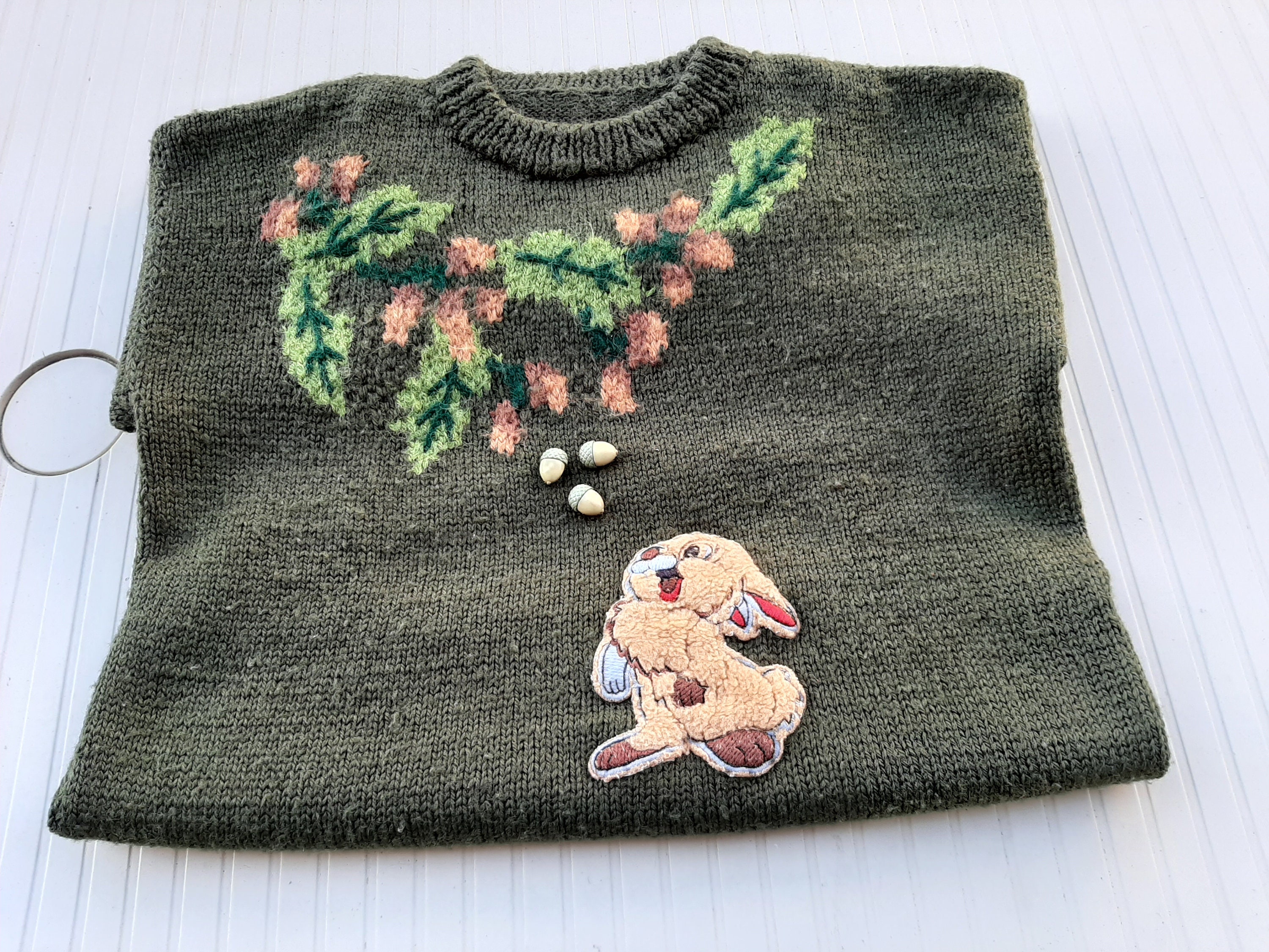 Vintage Sweater for 8-year-old Child, Thumper Rabbit Motif From Disney's  Bambi Cartoon. - Etsy