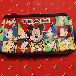 Trousse école, étui à crayon, trousse scolaire, trousse à crayon, Mickey, Disney, vintage années 90.