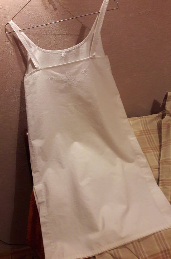 Antique French shirt, vintage nightgown, 1900s cot