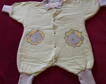 Baby pajamas, baby sleepsuit, baby babygros, baby jumpsuit, 1-piece baby pajamas, 6 months, vintage 80s