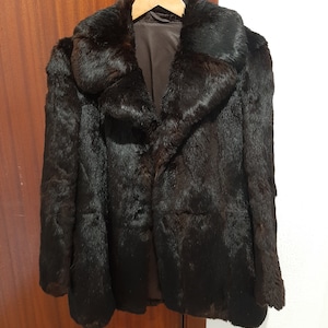 Vintage 80s rabbit fur jacket