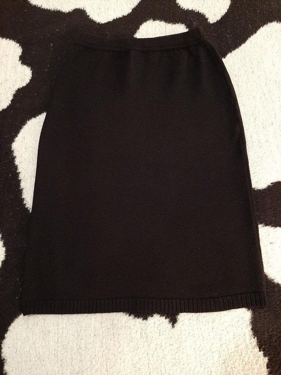 Iceberg skirt, knit pencil skirt, black wool skir… - image 3