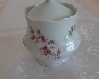 Sucrier porcelaine, pot à sucre en porcelaine française, vintage.