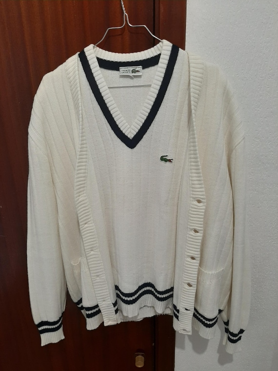 Ensemble pull sans manche et cardigan LACOSTE vintage des annees 70. Etsy France