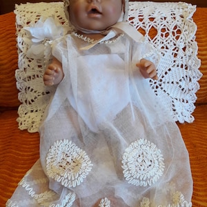 1900 baby bonnet -  France