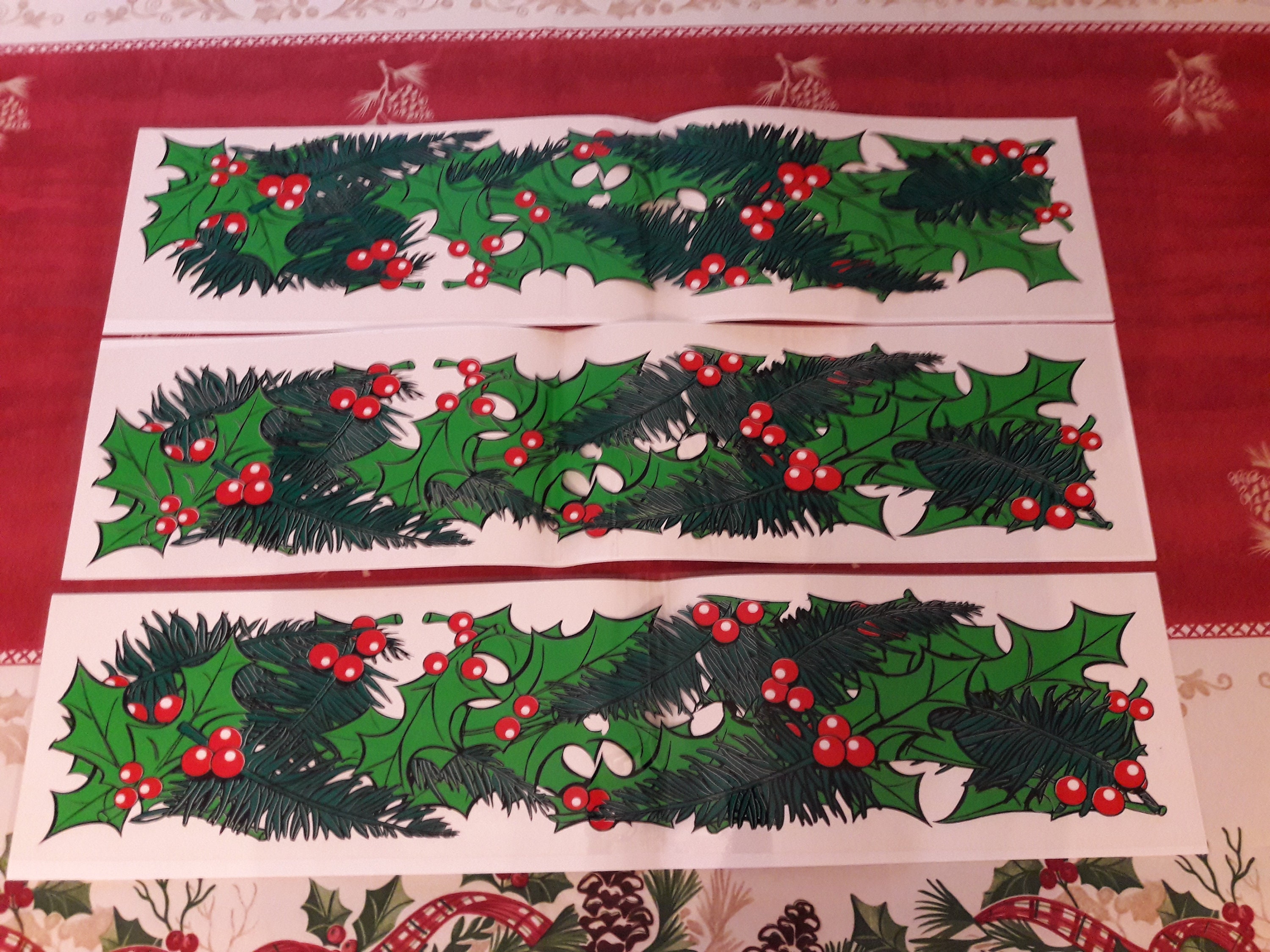 3 Christmas Stickers Christmas Window Stickers Christmas Etsy