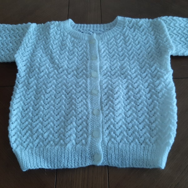 Cardigan tricoté en laine pour enfant, gilet enfant en laine, tricoté à la main, vintage des années 80.