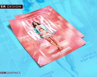 Latin Nights Party Flyer Template: Photoshop & Photopea (PSD)
