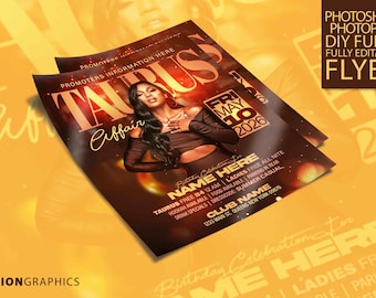 Taurus Affair Flyer Template: Photoshop & Photopea (PSD)