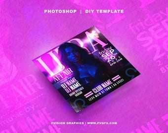 Libra Party Flyer: DIY Flyer Template Photoshop | Photopea