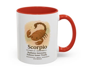 Scorpio Zodiac Coffee Mug: Astrology Gift, Personalized Horoscope Tea Cup