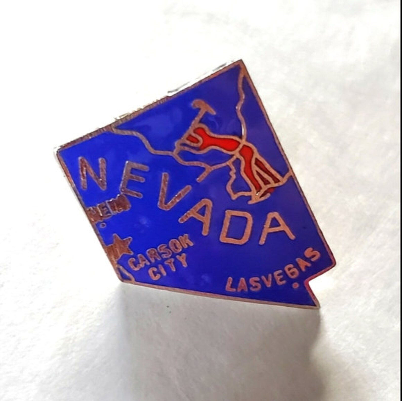80's Nevada Lapel Pin Enamel Las Vegas Carson City Etsy