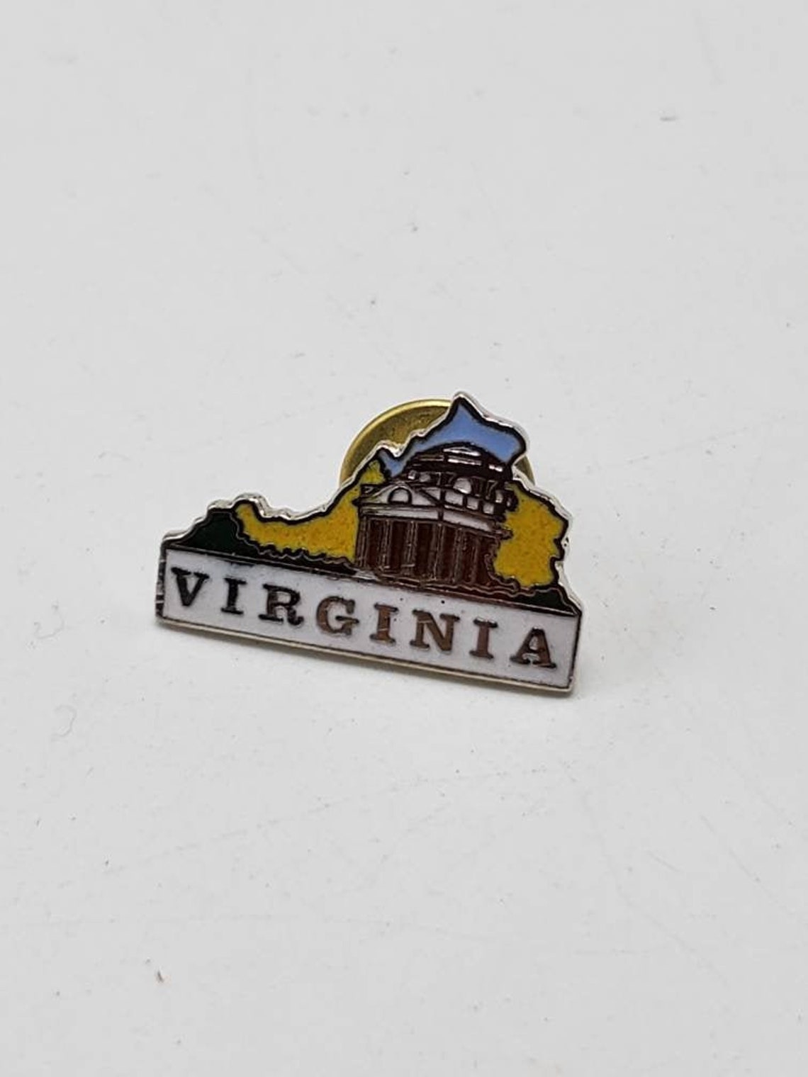 80's Virginia Lapel Pin Souvenir Travel Pinback Button Etsy