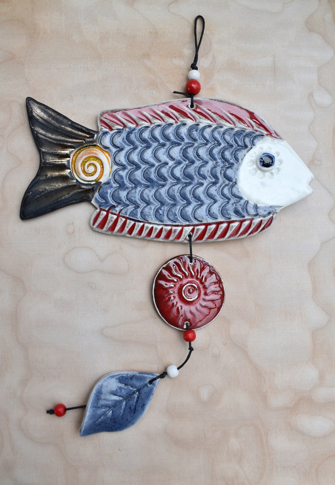 Fish Wall Hanging Fish on a String Hanging Fish Fish Art | Etsy