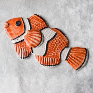 陶器魚の壁掛け、陶器壁掛け飾り、一輪挿し、陶器魚の置き物