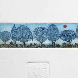 Limited Edition Tree Etching: Miniature Art Print, Signed & Numbered