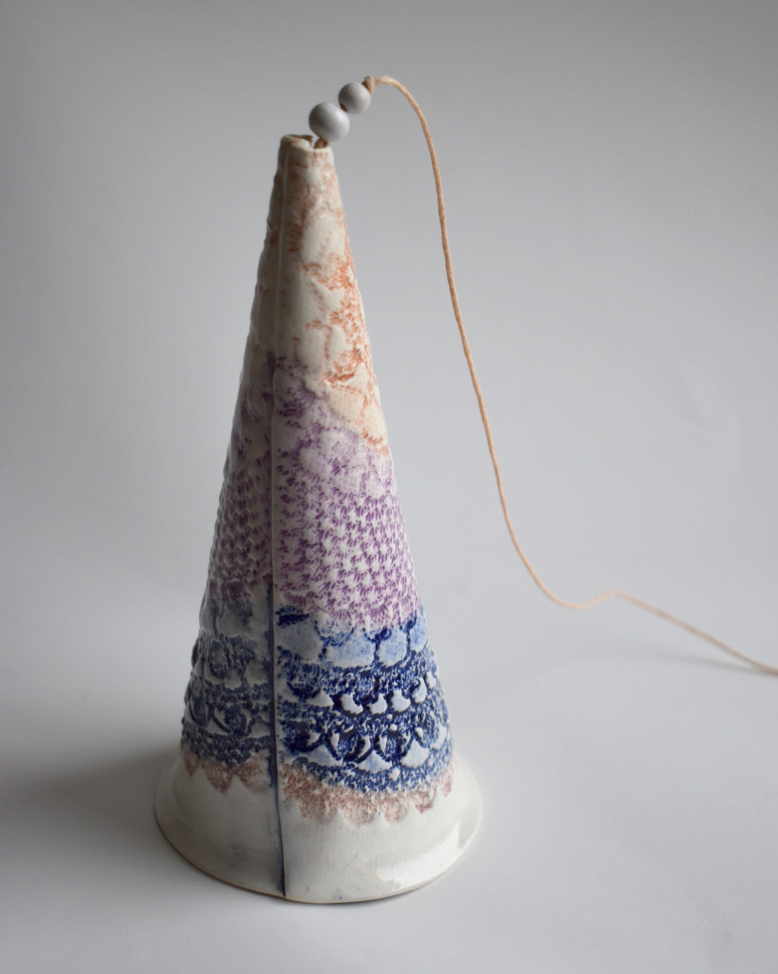 Pink Bell Handmade Ceramic Bell Bells & Chimes Garden Etsy