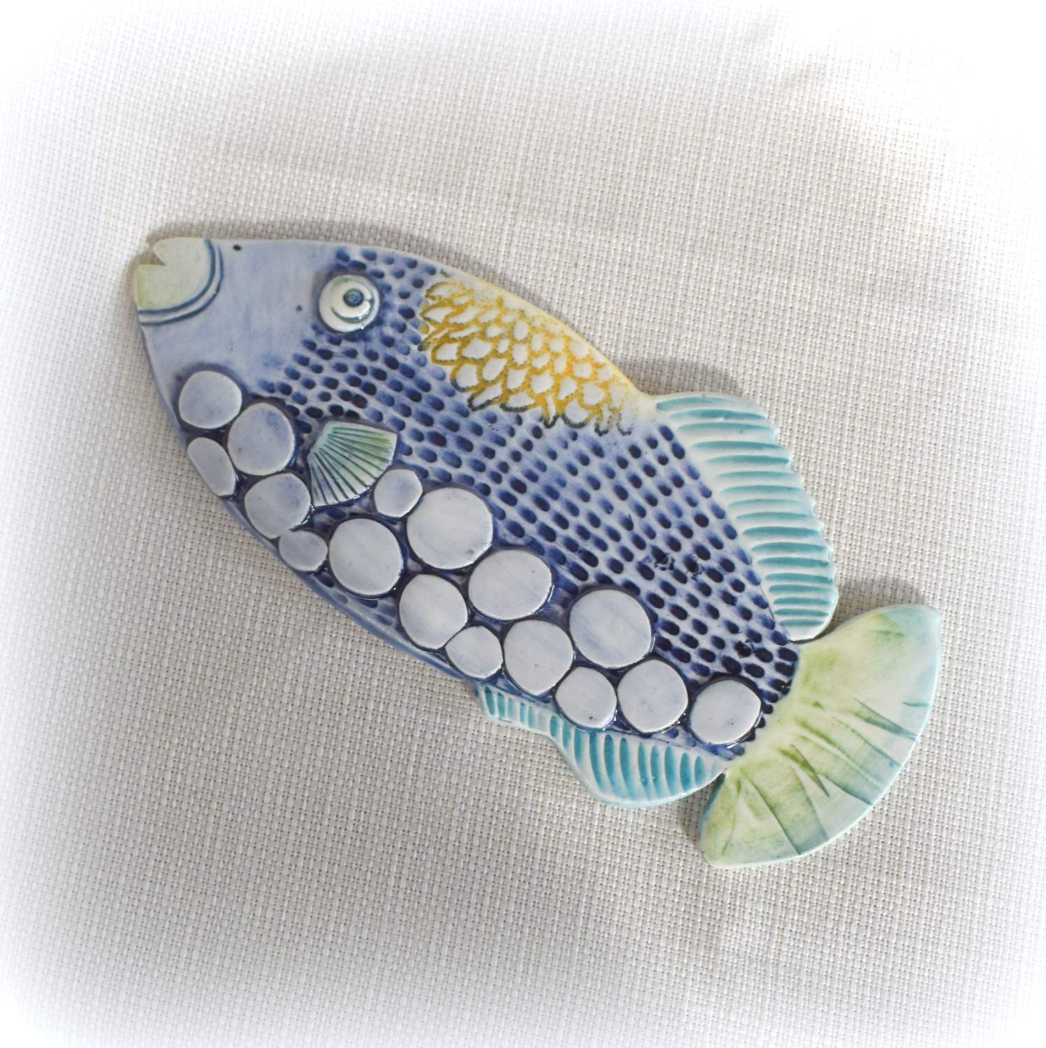 Tropical Fish Ceramic Fish Handmade Fish Fish Wall Hanging - Etsy