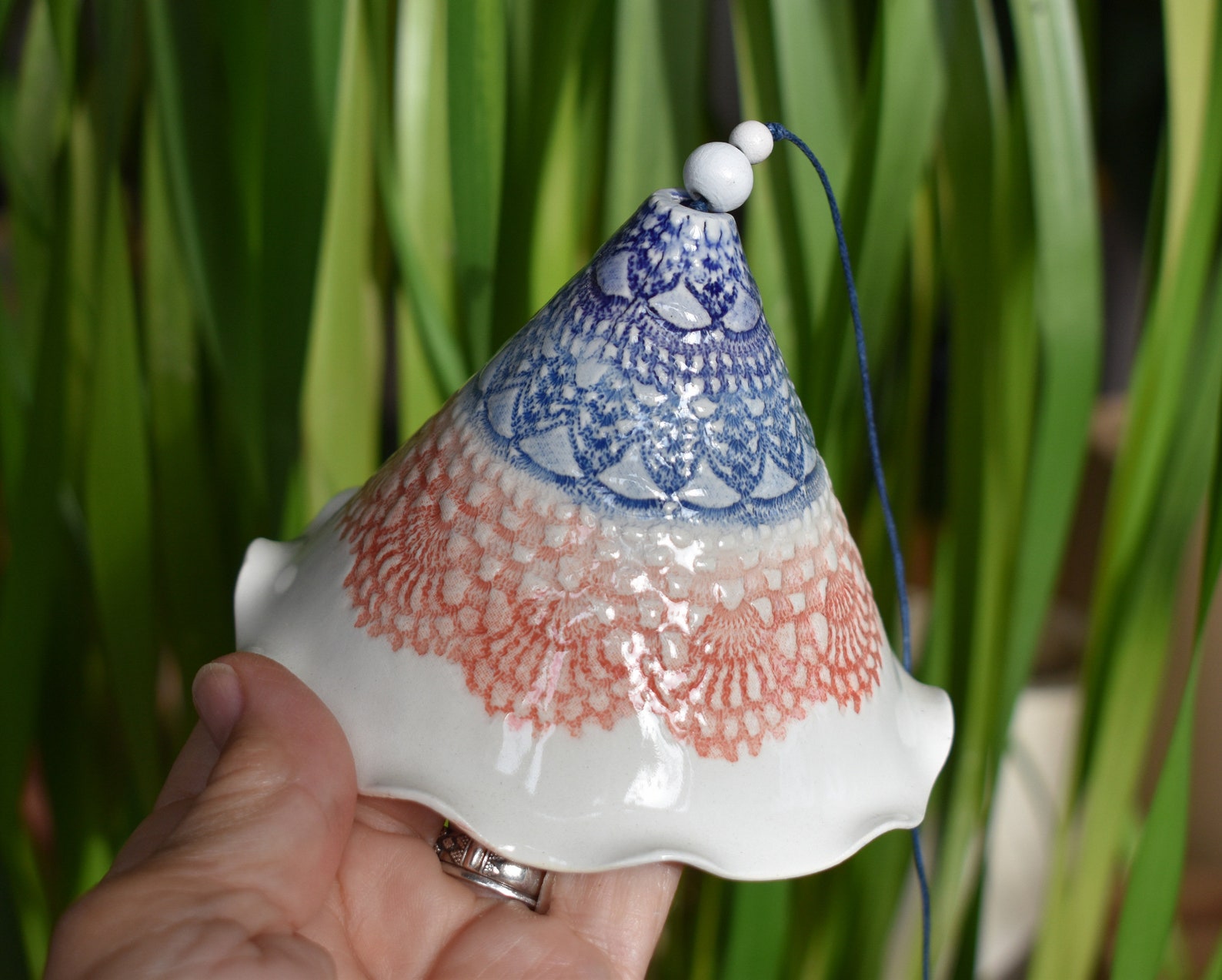 Ceramic Bell Handmade Bell Pottery Bell Garden Bell Etsy